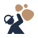 Icon symbolizing a workers' compensation lawyer, designed with construction accident elements.