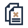Icon representing denied claims, associated with workers' compensation lawyers, featuring documents with a rejection symbol.